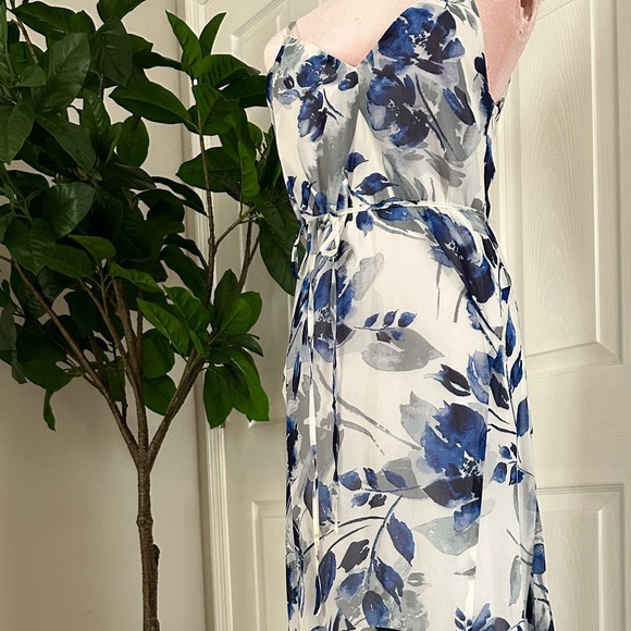 Carlotta Blue and White Floral Print Sleeveless
Maxi Dress - Picture 9 of 14